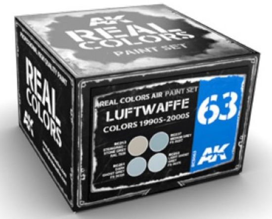 Picture of Real Colors: Luftwaffe 1990s-2000s Acrylic Lacquer Paint Set (4) 10ml Bottles