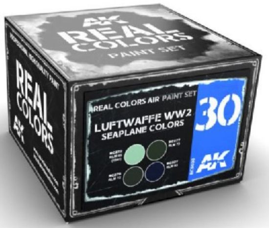 Picture of Real Colors: Luftwaffe WWII Seaplane Acrylic Lacquer Paint Set (4) 10ml Bottles