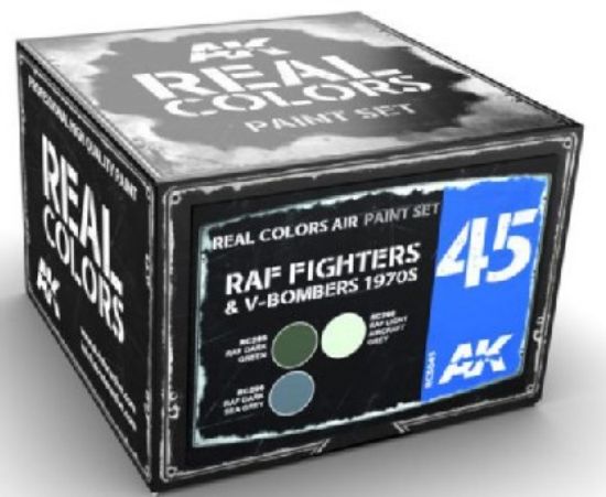 Picture of Real Colors: RAF Fighters & V-Bomber 1970s Acrylic Lacquer Paint Set (3) 10ml Bottles