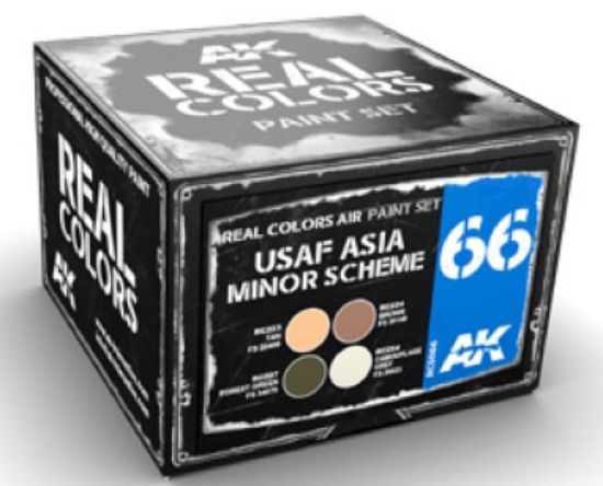 Picture of Real Colors: USAF Asia Minor Scheme Acrylic Lacquer Paint Set (4) 10ml Bottles