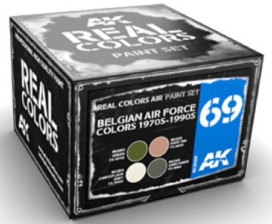Picture of Real Colors: Belgian Air Force 1970s-1990s Acrylic Lacquer Paint Set (4) 10ml Bottles(D)