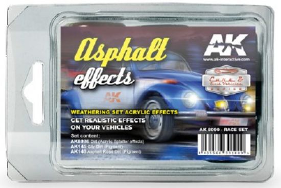 Picture of Cars & Civil Vehicle Series: Asphalt Effects Weathering Acrylic Paint Set (145, 146, 8086)