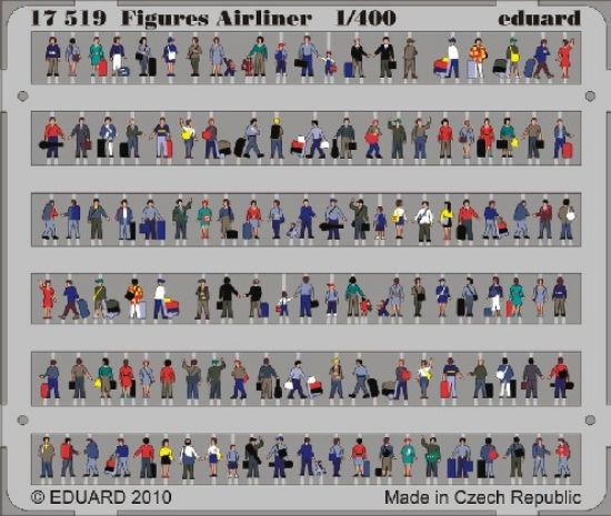 Picture of Eduard 17519 PRE-PAINTED Airliner Figures 1/400 Scale Photoetch