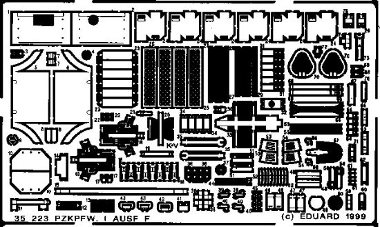 Picture of Eduard Models Armor- PzKpfw I Ausf F -- Plastic Model Vehicle