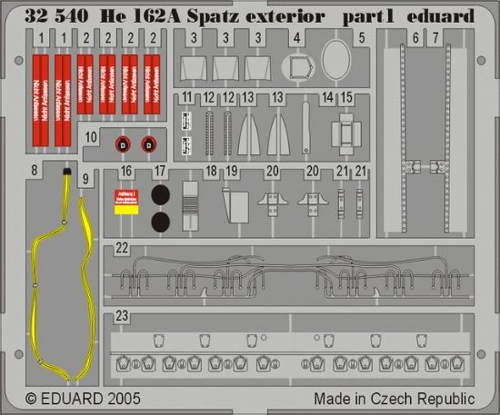 Picture of Heinkel He 162A Salamander Exterior PRE-PAINTED in Colou