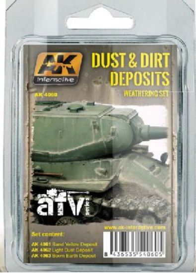Picture of AFV Series: Dust & Dirt Deposits Weathering Enamel Paint Set (3 Colors) 35ml Bottle