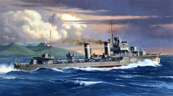 Picture of British E Class Destroyer waterline, 1/700 by Tamiya, Model Ship