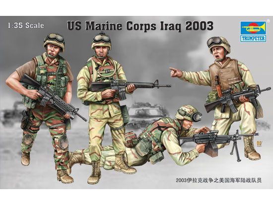 Picture of Trumpeter 407 US Marine Corps Iraq 2003 1/35 Scale Plastic Model Figures