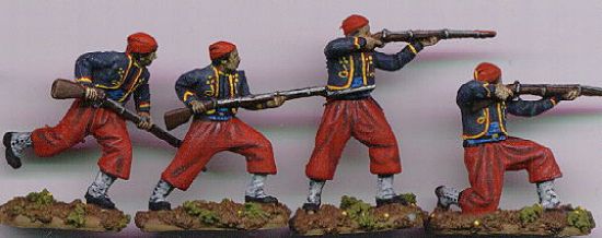 Picture of 1/32 American Civil War Union Zouave Set #1 ready for paint