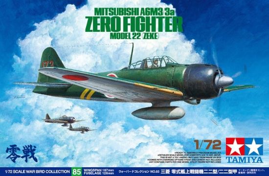 Picture of 1/72 Mitsubishi A6M3/3a Model 22 (Zeke) Zero Fighter