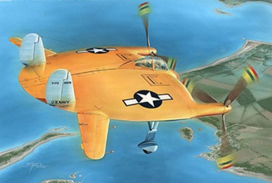 Picture of V173 Flying Pancake USN Aircraft -- Plastic Model Airplane Kit -- 1/48 Scale -- #48121