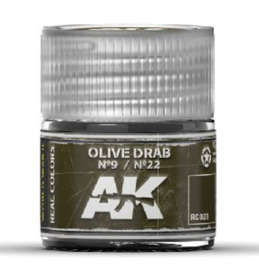 Picture of Real Colors: Olive Drab NÂº9/NÂº22 Acrylic Lacquer Paint 10ml Bottle