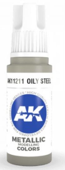 Picture of Oily Steel Metallic Acrylic Paint 17ml Bottle