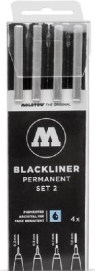 Picture of Blackliner Pen 4pc Set #2 (.3, .5, .7, 1mm) 