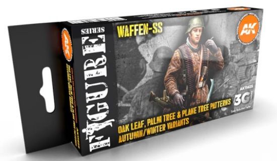 Picture of Figures Series: Waffen SS Oak Leaf/Tree Patterns Autumn/Winter Acrylic Paint Set (6 Colors) 17ml Bottles