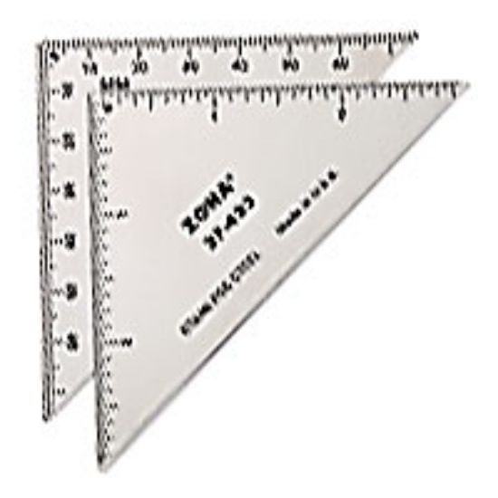 Picture of 3" Stainless Steel Triangle Ruler (.022 Thick)