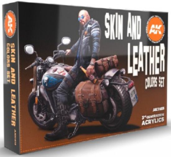 Picture of Skin & Leather Acrylic Paint Set (6 Colors) 17ml Bottles