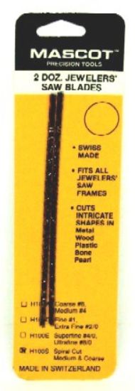 Picture of Jewelers Saw Blades: Spiral Cut Medium & Coarse (2dz)