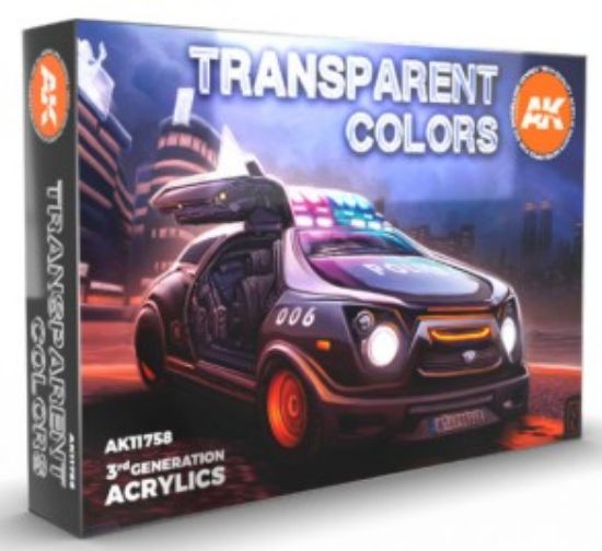 Picture of Transparent Acrylic Paint Set (6 Colors) 17ml Bottles