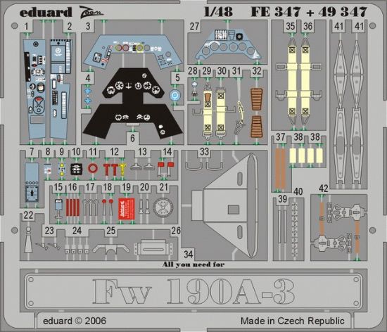 Picture of Focke Wulf FW 190A-3 PRE-PAINTED in COLOUR! (designed to