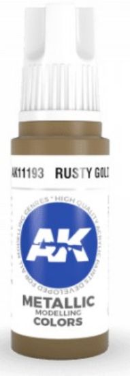 Picture of Rusty Gold Metallic Acrylic Paint 17ml Bottle