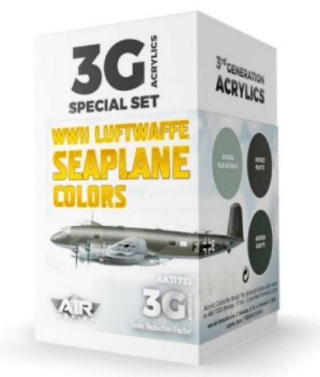 Picture of Air Series: WWII Luftwaffe Seaplane Acrylic Paint Set (3 Colors) 17ml Bottles