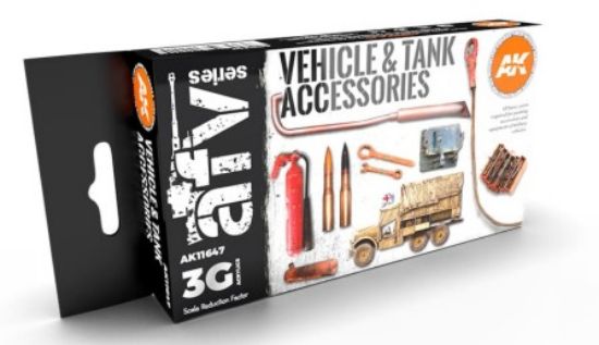 Picture of AFV Series: Vehicle & Tank Accessories Acrylic Paint Set (6 Colors) 17ml Bottles
