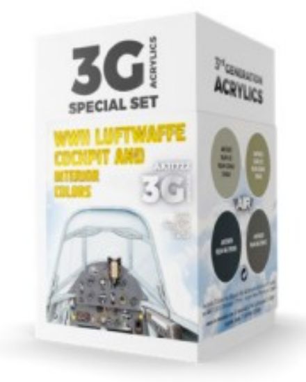 Picture of Air Series: WWII Luftwaffe Cockpit & Interior Acrylic Paint Set (4 Colors) 17ml Bottles