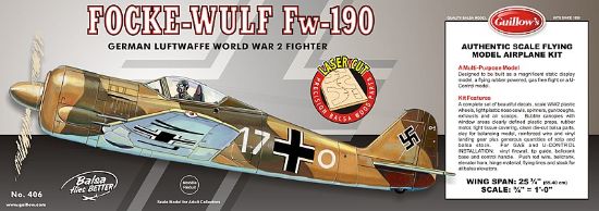 Picture of 25-3/4" Wingspan Fw190 Laser Cut Kit