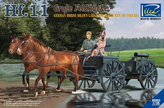Picture of German Hf11 Horse Drawn Large Field Kitchen -- Plastic Model Military Vehicle Kit -- 1/35 -- #35013
