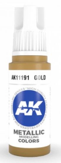Picture of Gold Metallic Acrylic Paint 17ml Bottle