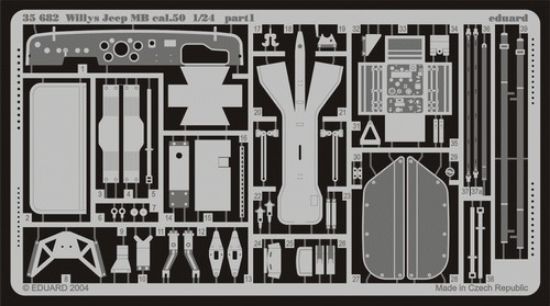 Picture of Eduard Models Armor- Willys Jeep MB cal.50 -- Plastic Model Vehicle