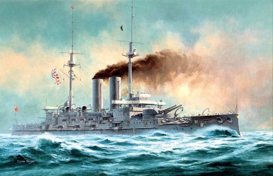 Picture of Hasegawa 1/350 IJN Battleship Mikasa Battle Japan Sea 40021