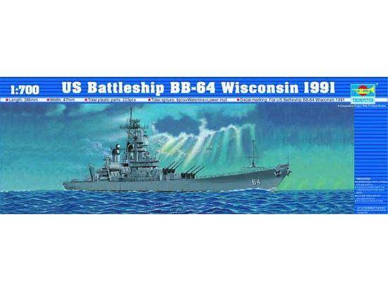 Picture of Trumpeter 05706 1/700 U.S.S. Wisconsin BB64 Multi-Colored,