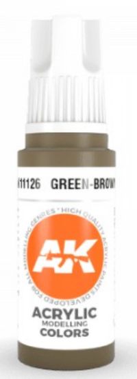 Picture of Green Brown Acrylic Paint 17ml Bottle
