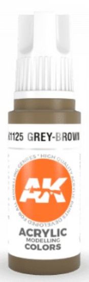 Picture of Grey Brown Acrylic Paint 17ml Bottle