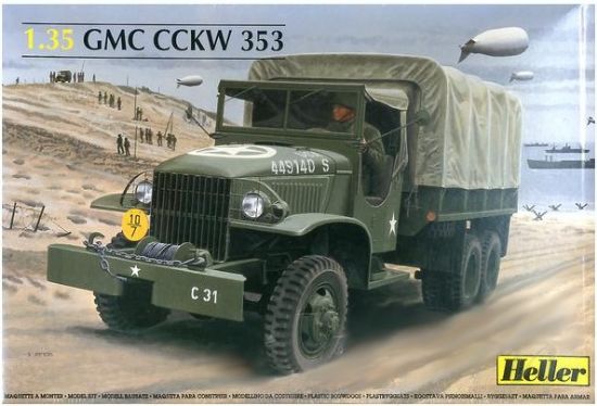 Picture of Heller GMC CCKW 353 Army Transport Truck 81121 1/35 Plastic Model Military Kit