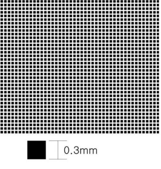 Picture of Square Pattern Mesh B 0.3mm x 0.3mm (Photo-Etch)