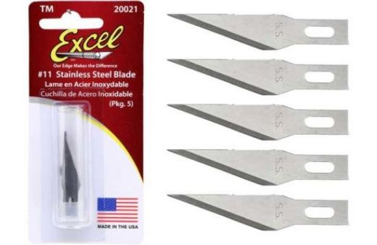 Picture of Straight Cut Blades (5) -- Model and Hobby Knife Blade -- #20021