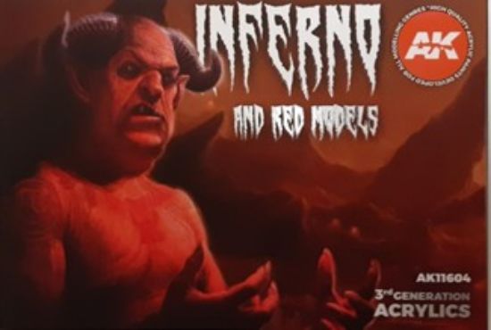 Picture of Inferno & Red Creatures Acrylic Paint Set (6 Colors) 17ml Bottles