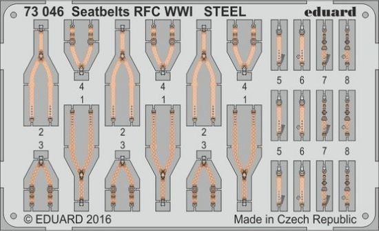 Picture of 1/72 Aircraft- Seatbelts RFC Steel WWI (Painted)