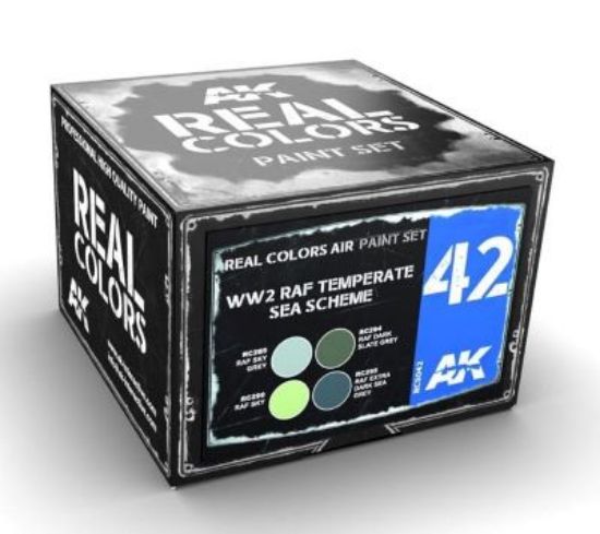 Picture of Real Colors: WWII RAF Temperate Sea Scheme Acrylic Lacquer Paint Set (4) 10ml Bottles