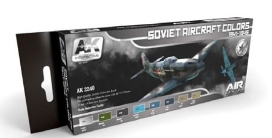 Picture of Air Series: Soviet Aircraft 1941-1945 Acrylic Paint Set (8 Colors) 17ml Bottles (D)