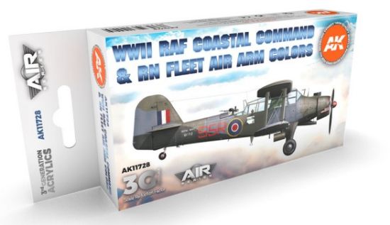 Picture of Air Series: WWII RAF Coastal Command & RN Fleet Air Arm Aircraft Acrylic Paint Set (6 Colors) 17ml Bottles