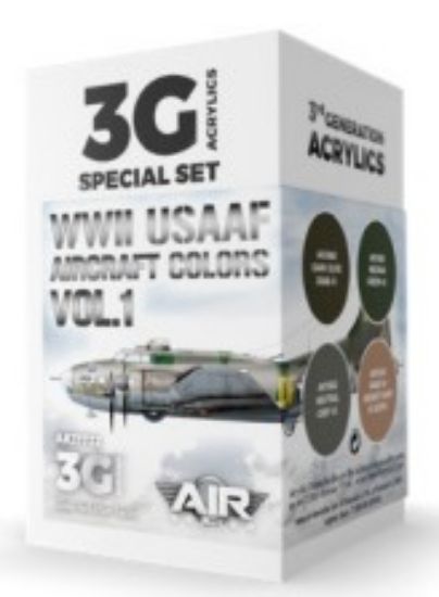 Picture of Air Series: WWII USAAF Aircraft Vol.1 Acrylic Paint Set (4 Colors) 17ml Bottles