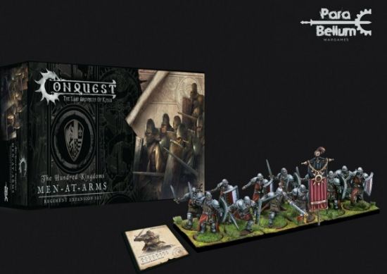 Picture of 38mm Conquest Hundred Kingdoms: Men-at-Arms Plastic Figure Kit (12 w/stands)