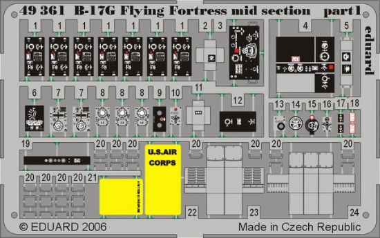 Picture of Boeing B-17G Flying Fortress Mid Section Interior PRE-PA