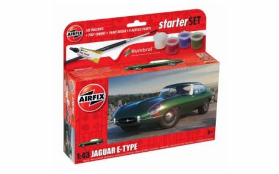 Picture of 1/43 Jaguar E-Type Car Small Starter Set w/paint & glue