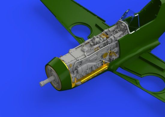 Picture of 1/48 Aircraft- Bf109F Engine & Fuselage Guns for EDU (Photo-Etch & Resin)(D)