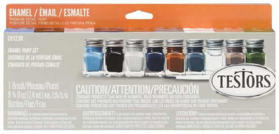 Picture of Military Flat Enamel Paint Set (8 Colors & Thinner) (replaces #9131)